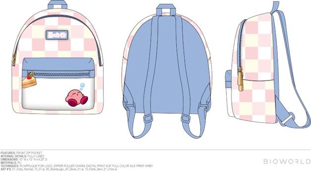 Kirby Pink & Blue Mini Backpack