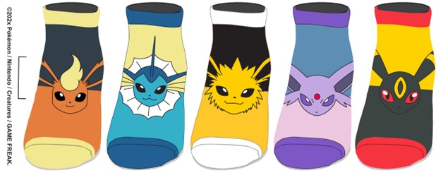 Pokémon: Eeveelution Ladies Socks 5 pairs