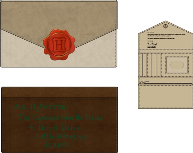 Harry Potter - Hogwarts Envelope Wallet