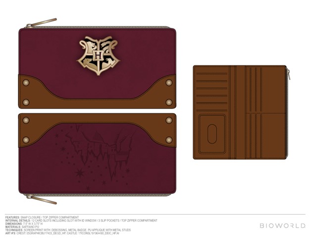 Harry Potter: Hogwarts Crest Long Wallet