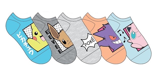 Lot de 5 chaussettes Pokémon pour femmes