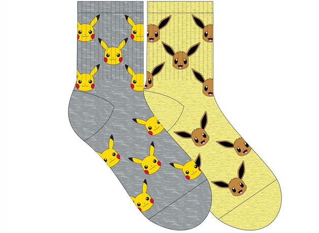 Pikachu & Eevee Socks 2 Pairs