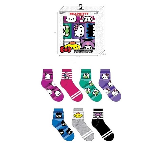 Hello Kitty and Friends 7 Days of Socks