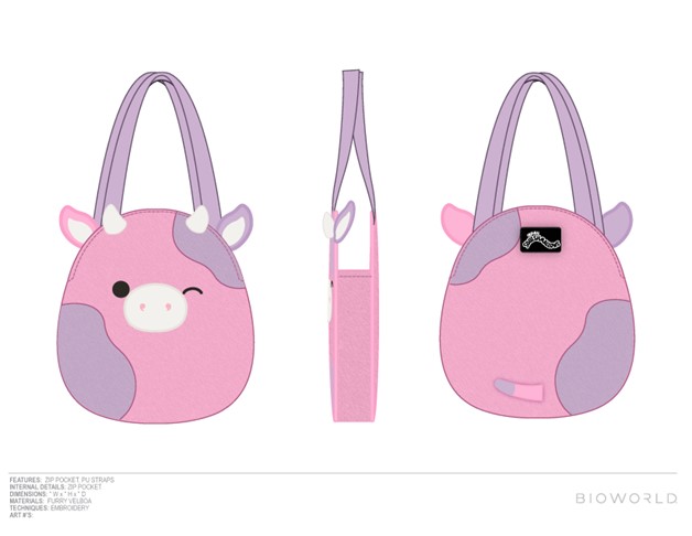 Squishmallows: Patty the Cow Plush Tote Bag