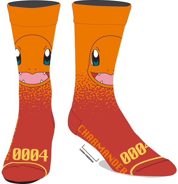 Pokémon: Charmander Orange & Red Socks