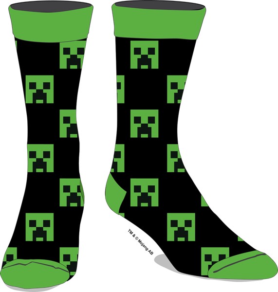 Minecraft: Creeper Black/Green Socks