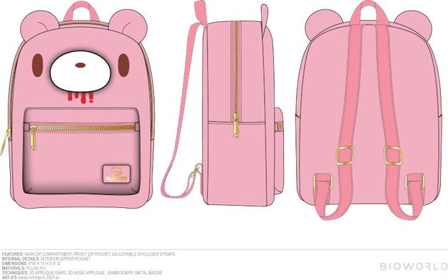 Gloomy Bear Pink Mini Backpack