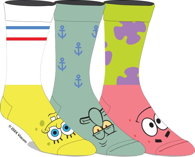 SpongeBob Casual Socks 3 pack