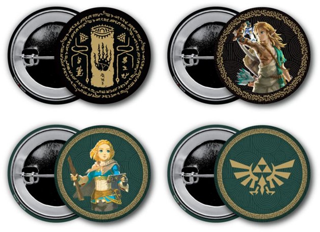 Zelda Buttons 4 pack