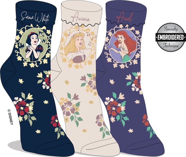 Disney Princess Ladies Socks 3 pairs