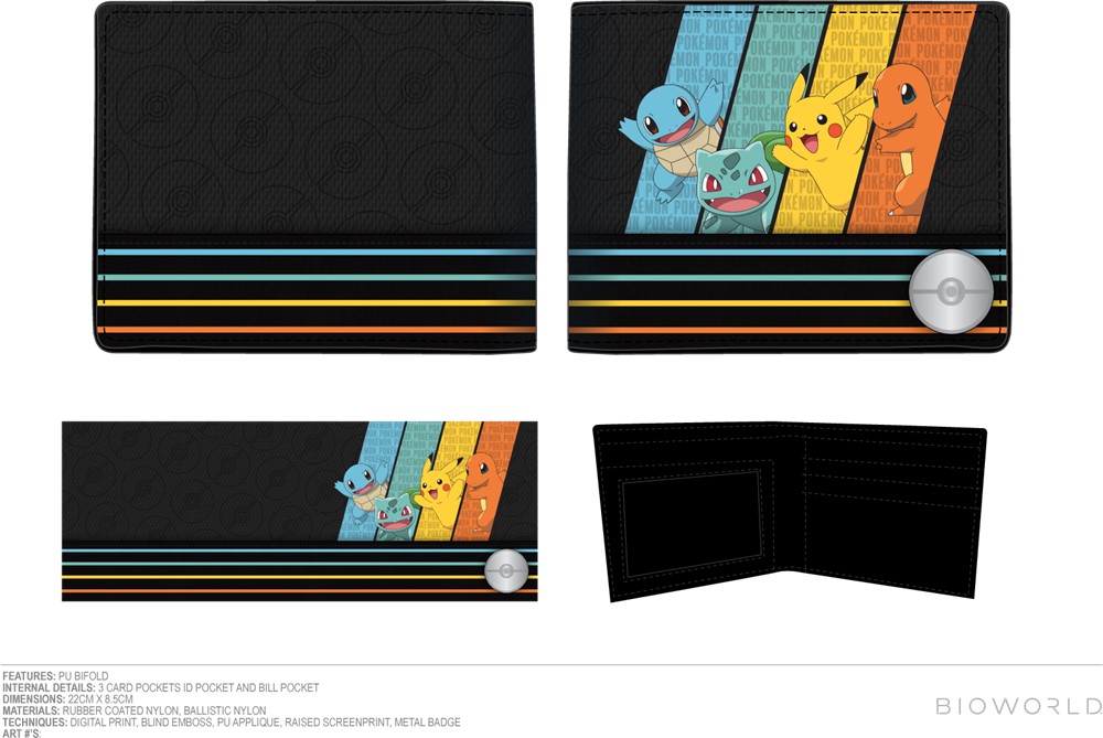 Portefeuille à deux volets Pokémon Starter