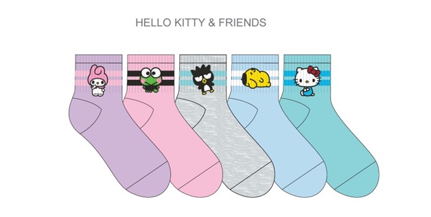 Sanrio Ladies Socks 5 pack