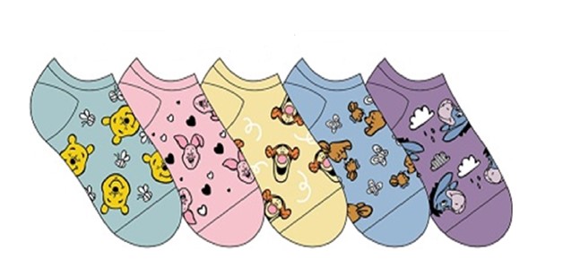 Winnie the Pooh Paquet de 5 chaussettes de cheville