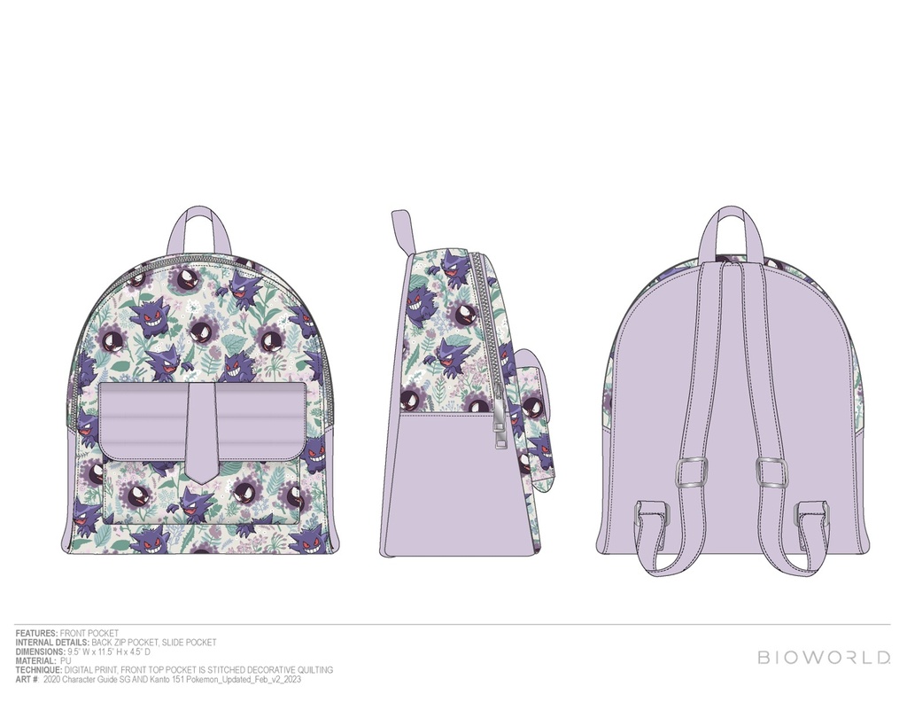 Gastly Evolution Floral Mini Backpack