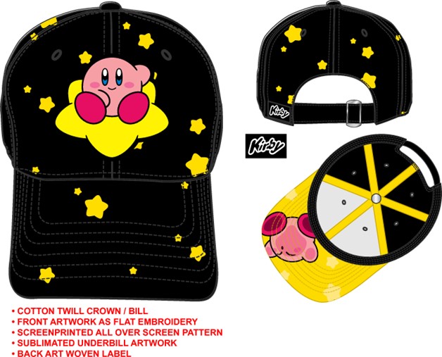 Kirby sur la casquette noire de Star