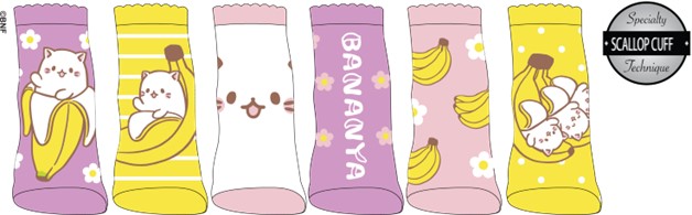 Bananya Ladies Socks 6 pairs