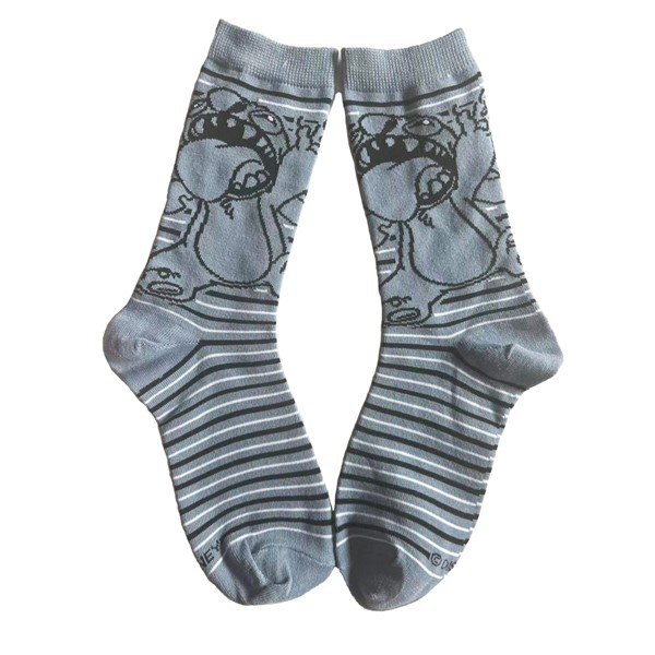 Stitch Grey Striped Socks