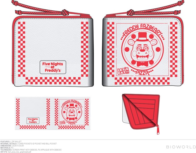 Five Nights at Freddys Boîte à pizza Portefeuille