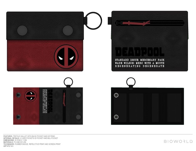 Portefeuille à trois volets Deadpool