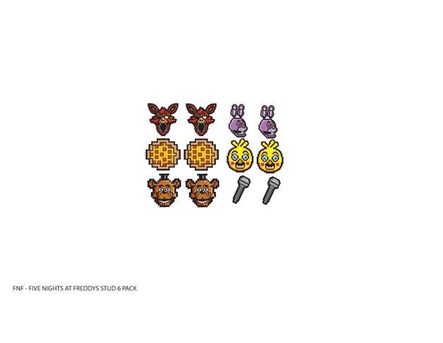 Five Nights at Freddy's Earring Set 6 pairs