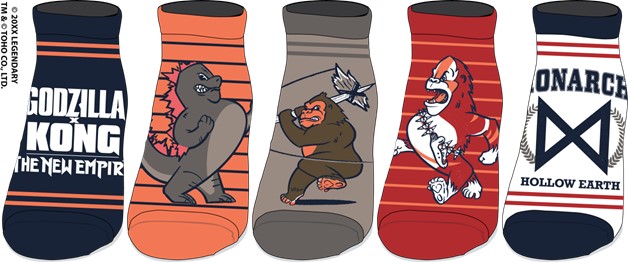 Godzilla x Kong - Lot de 5 paires de chaussettes