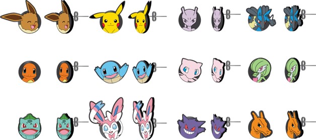 Pokémon Earrings 12 Pack
