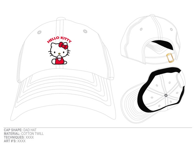 Hello Kitty White Dad Hat