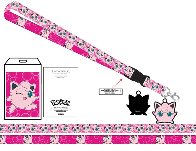 Jigglypuff Lanyard with Charm