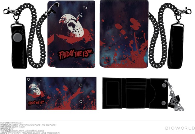 Friday the 13th: portefeuille à chaîne Jason Mask
