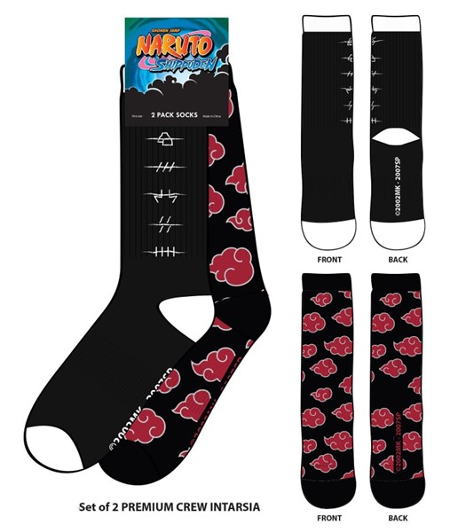 Naruto Akatsuki Socks 2 pairs