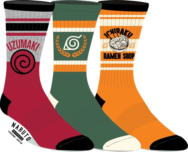 Lot de 3 chaussettes de sport à logo Naruto