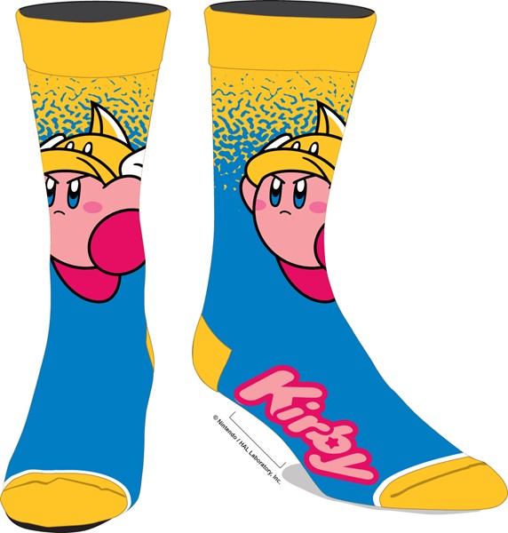Kirby with Helmet Yellow & Blue Socks