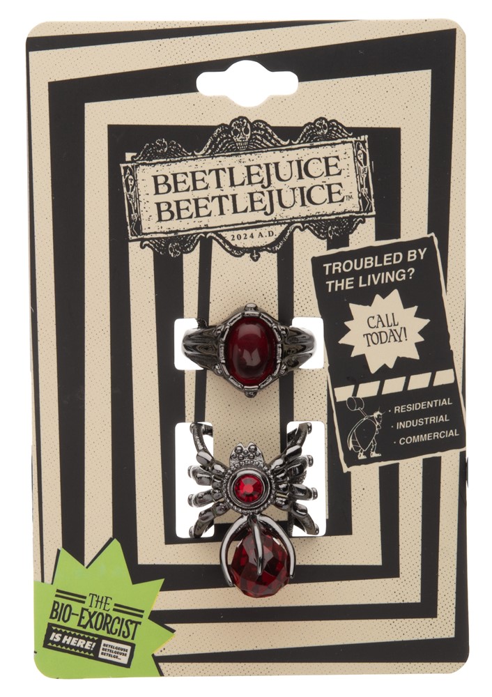 Beetlejuice & Delores Ring Set