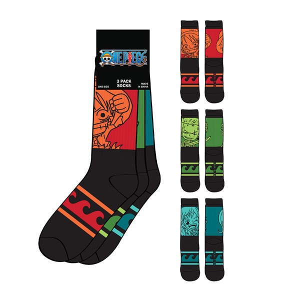 Lot de 3 chaussettes personnage One Piece