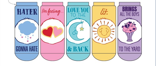 Socquettes Care Bears pour femmes paquet de 5