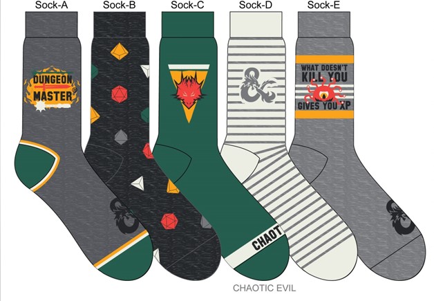 Dungeons & Dragons Crew Socks 5 Pack