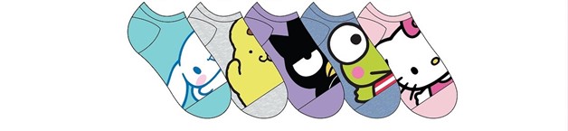 Chaussettes Hello Kitty & Friends visages, lot de 5
