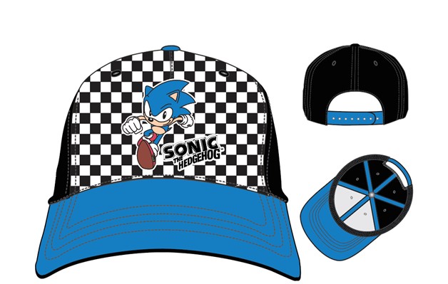 Casquette Sonic à carreaux pour enfants
