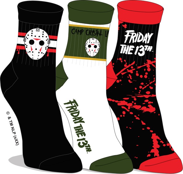 Vendredi 13 Chaussettes de Sport 3 paires
