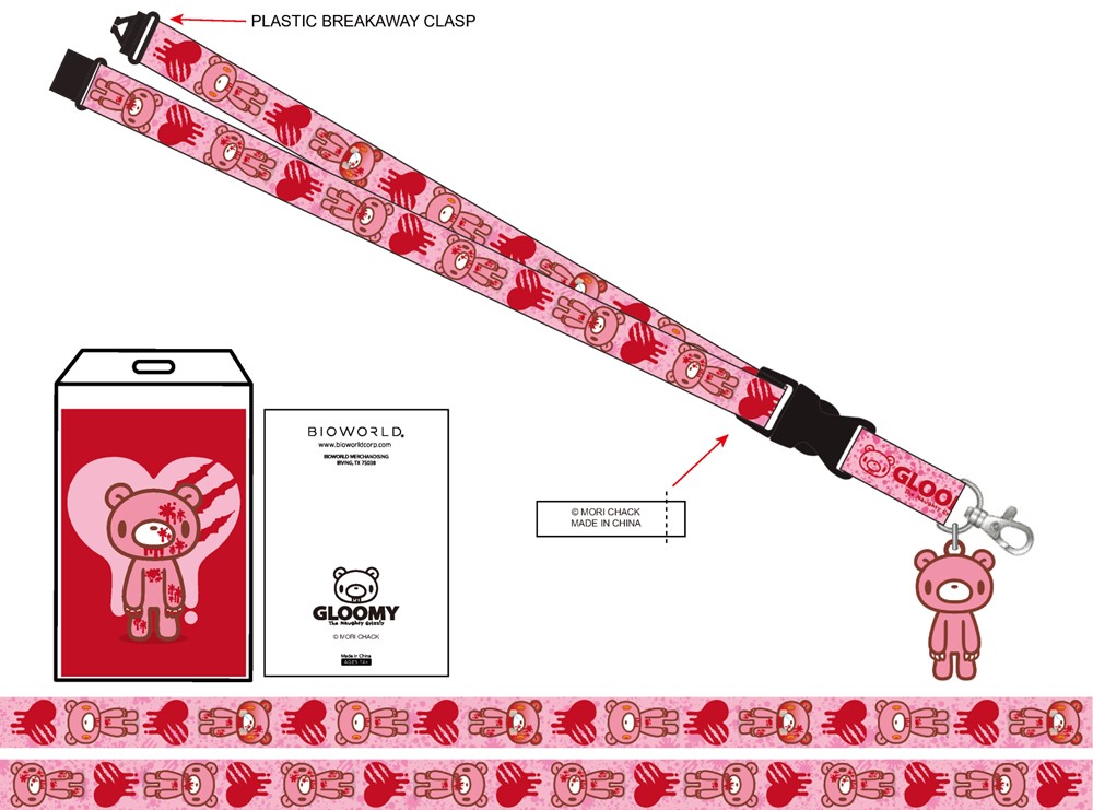 Lanyard Gloomy Bear avec porte-carte d'identité