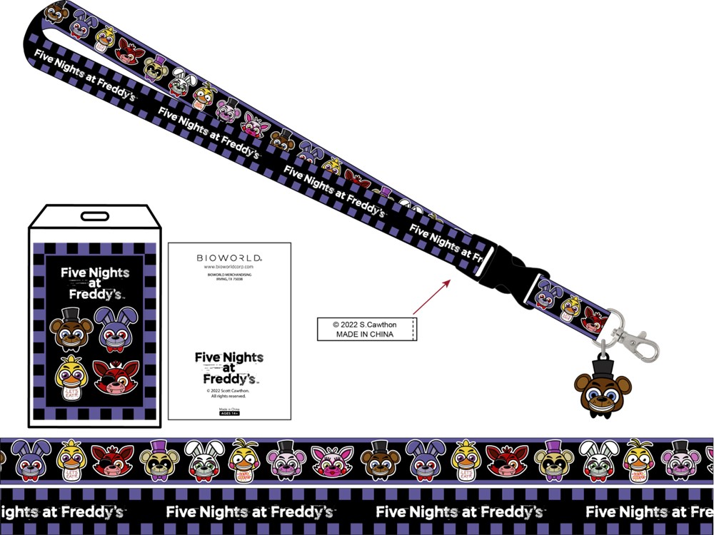 Five Nights at Freddy's Lanyard with ID holder
