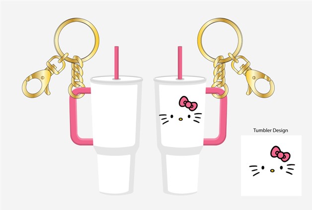 Porte-clés Gobelet Hello Kitty