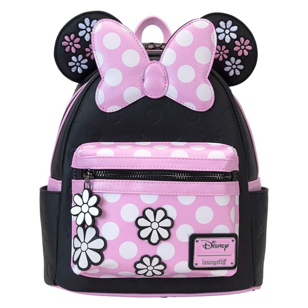 Loungefly : Mini sac à dos Minnie Mouse Floral Rock the Dots