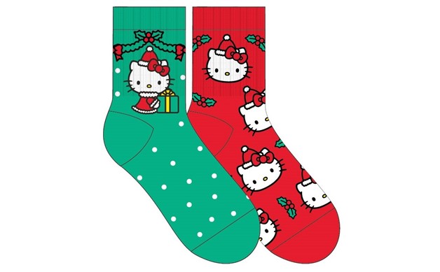 Hello Kitty Holiday Mid-Crew Socks