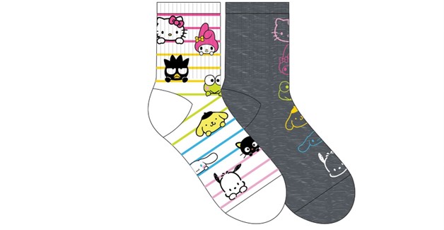 Hello Kitty & Friends Mid Crew Socks 2 Pairs