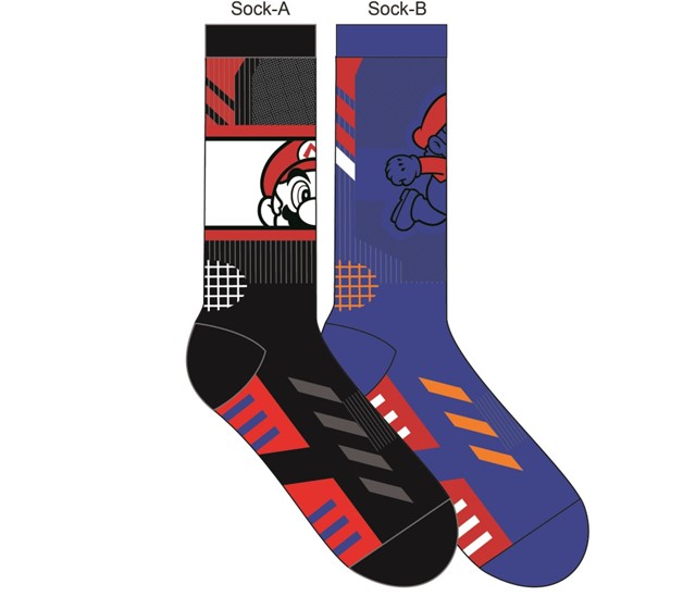 Super Mario Sport Crew Socks 2 Pack