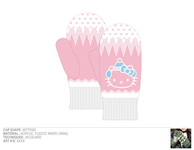 Mitaines d'après-ski Hello Kitty