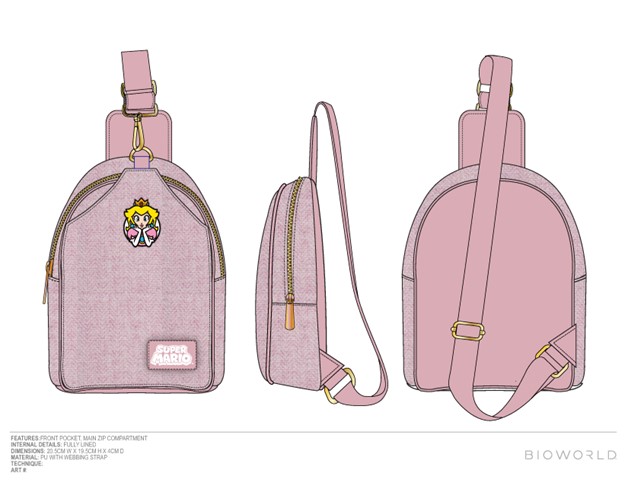 Super Mario: Sac bandoulière Princesse Peach