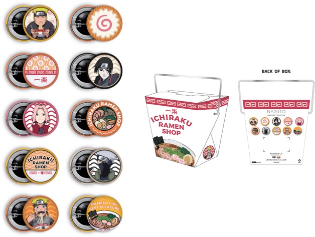 Naruto Buttons in a Box 10pc