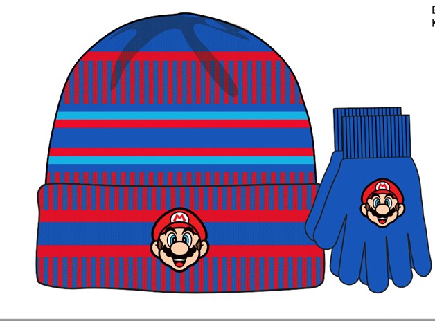 Super Mario Beanie and Glove Set